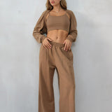 חליפת עליונית 3 חלקים מוקה