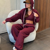 חליפת קרדיגן בלון בורדו