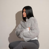 ג׳קט פרווה מארי אפור