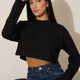 קרופ רוגבי שרוול ארוך שחור