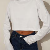 קרופ רוגבי שרוול ארוך לבן
